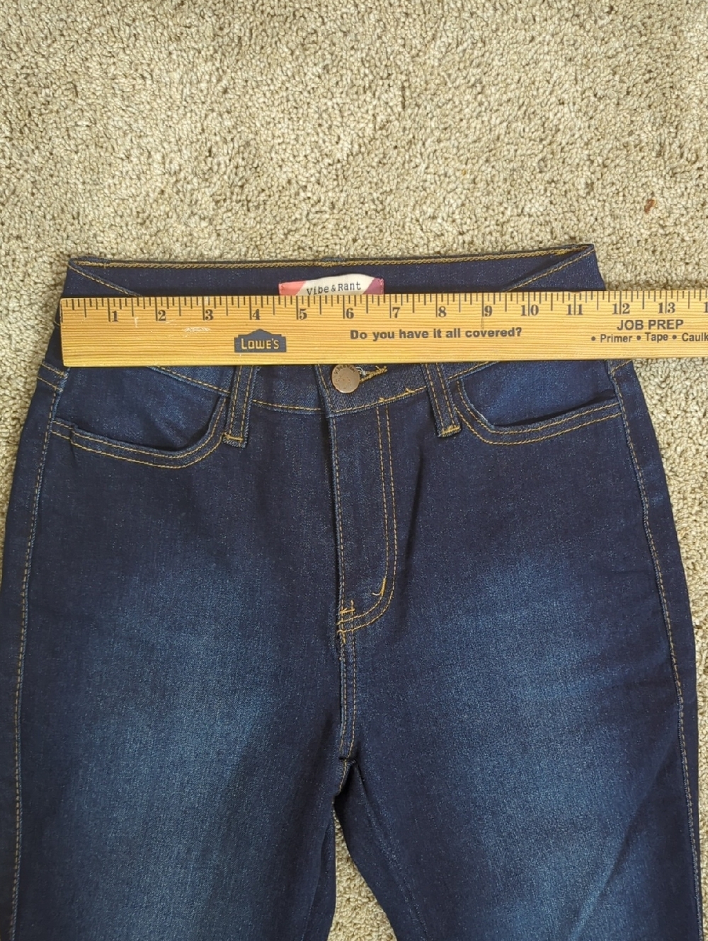 High-Rise Dark Blue Flare Jeans - Picture 7 of 11